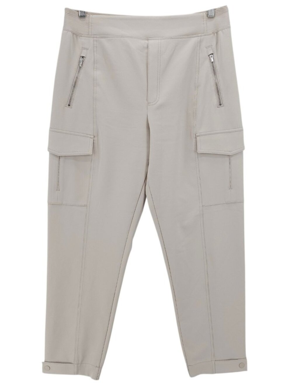 ATHLETA Endless High Rise Cargo Pants Off White Beige EUC Size 14